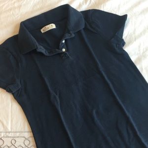 Hollister baby blue polo shirt
